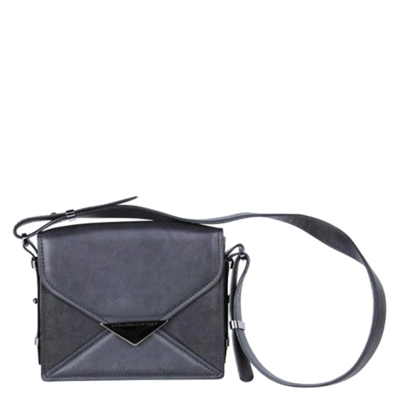 Stella McCartney Black Leather Flap Bag For Women 3 Stella McCartney Black Leather Flap Bag For Women