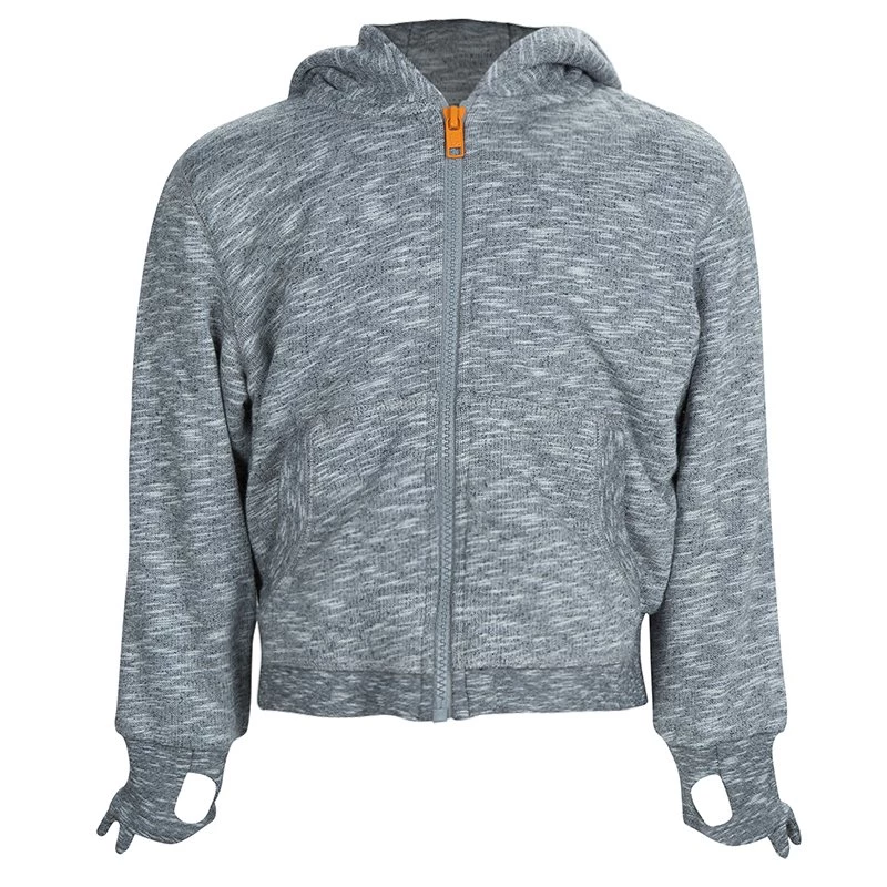 Stella McCartney Kids Grey Slub Knit Bear Hood Detail Zip Front Jacket 4 Yrs For Kids 3 Stella McCartney Kids Grey Slub Knit Bear Hood Detail Zip Front Jacket 4 Yrs For Kids