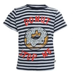 Stella McCartney Kids Striped Jersey Donut Print Crew Neck T-Shirt 6 Yrs For Kids