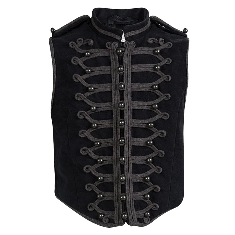 Stella Mccartney Kids Grey Cropped Sleeveless Jay Military Vest 10 Yrs For Kids 3 Stella Mccartney Kids Grey Cropped Sleeveless Jay Military Vest 10 Yrs For Kids