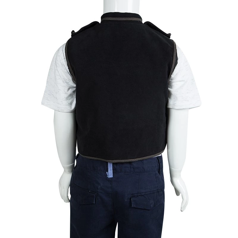 Stella Mccartney Kids Grey Cropped Sleeveless Jay Military Vest 10 Yrs For Kids 5 Stella Mccartney Kids Grey Cropped Sleeveless Jay Military Vest 10 Yrs For Kids - Image 3