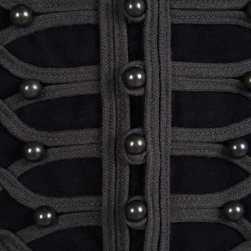 Stella Mccartney Kids Grey Cropped Sleeveless Jay Military Vest 10 Yrs For Kids 6 Stella Mccartney Kids Grey Cropped Sleeveless Jay Military Vest 10 Yrs For Kids - Image 4