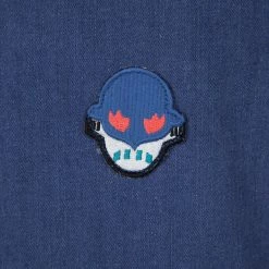 Stella McCartney Kids Indigo Denim Superhero Applique Detail Short Sleeve Dress 5 Yrs For Kids -Stella McCartney Sales luxury kids stella mccartney used girls clothing p103132 0004