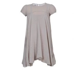 Stella McCartney Kids Beige Crystal Studded Dress 5 Yrs For Kids