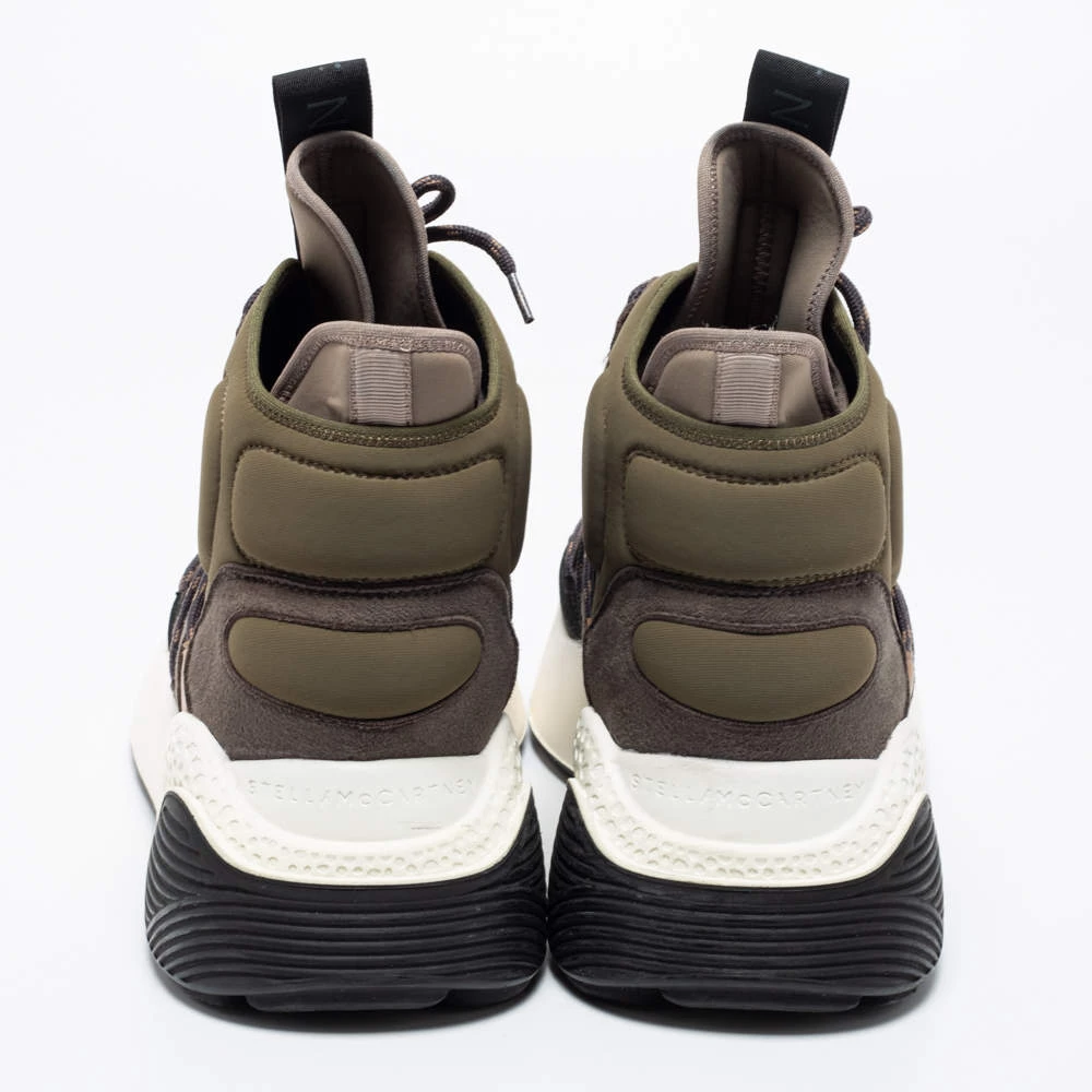 Stella McCartney Multicolor Fabric And Suede High Top Sneakers Size 43 For Men 7 Stella McCartney Multicolor Fabric And Suede High Top Sneakers Size 43 For Men - Image 5