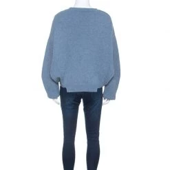 Stella McCartney Pale Blue Wool Cut Out Detail Sweater M For Women 10 Stella McCartney Pale Blue Wool Cut Out Detail Sweater M For Women -Stella McCartney Sales luxury women alexander mcqueen used clothes p249242 005