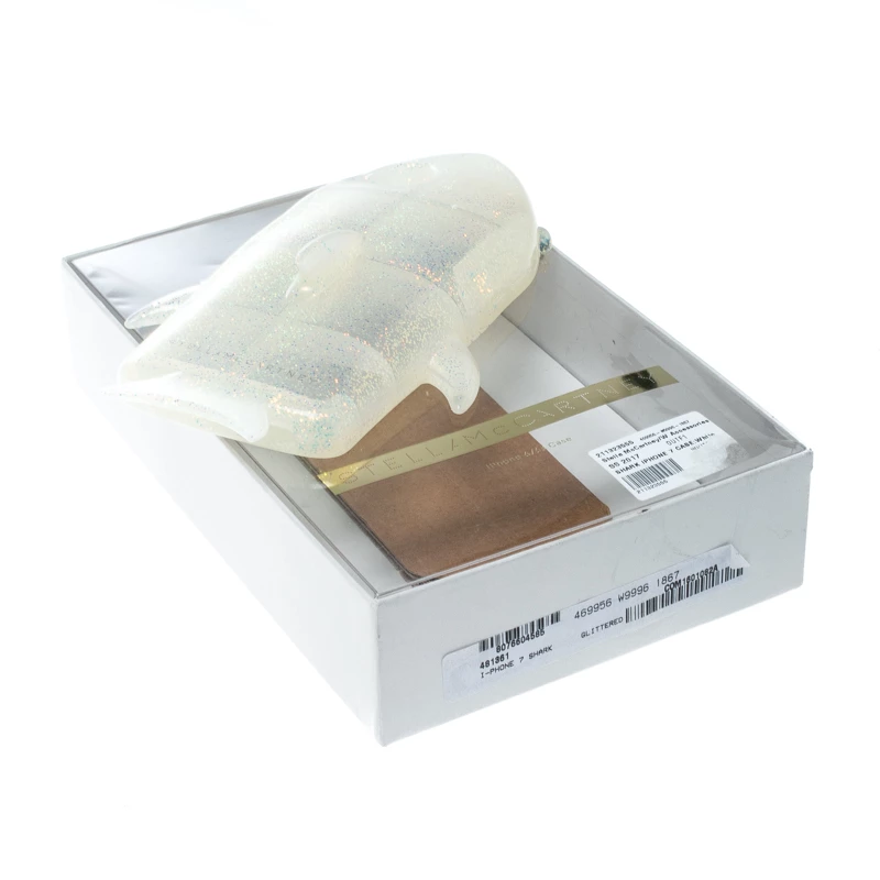 Stella McCartney White Glitter Rubber Shark IPhone 7 Case For Women 11 Stella McCartney White Glitter Rubber Shark IPhone 7 Case For Women - Image 9