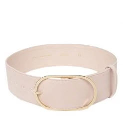 Stella McCartney Powder Pink Canvas Buckle Waist Belt 69CM For Women