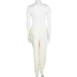 Stella McCartney Cream Silk Floral Lurex Jacquard Christine Pants M For Women 11 Stella McCartney Cream Silk Floral Lurex Jacquard Christine Pants M For Women -Stella McCartney Sales luxury women stella mccartney new clothes p101958 0003