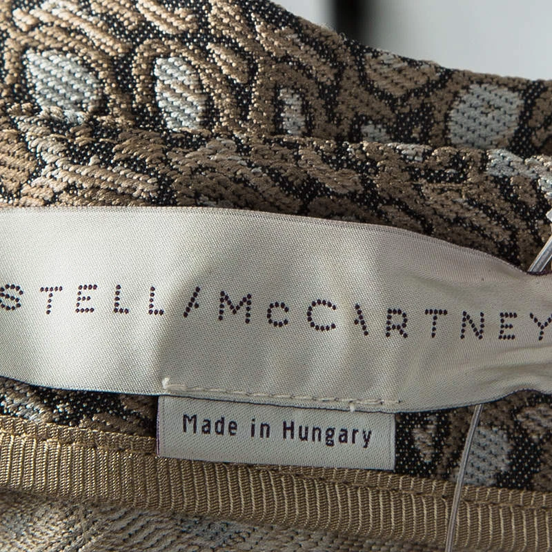 Stella Mccartney Beige Crocodile Effect Jacquard Sleeveless Giona Dress M For Women 7 Stella Mccartney Beige Crocodile Effect Jacquard Sleeveless Giona Dress M For Women - Image 5