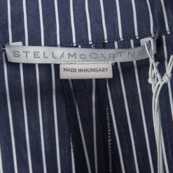 Stella McCartney Navy Blue Striped Cotton Belted Jumpsuit M For Women -Stella McCartney Sales luxury women stella mccartney new clothes p124618 005