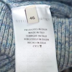 Stella McCartney Mottled Blue Wool And Mohair Blend Rib Knit Turtleneck Sweater L For Women -Stella McCartney Sales luxury women stella mccartney new clothes p162172 002