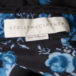 Stella McCartney Black And Blue Floral Printed Silk Belted Natalia Jumpsuit S For Women -Stella McCartney Sales luxury women stella mccartney new clothes p163635 005