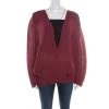Stella McCartney Bordeaux Plisse Wrap Top S For Women -Stella McCartney Sales luxury women stella mccartney new clothes p179538 002