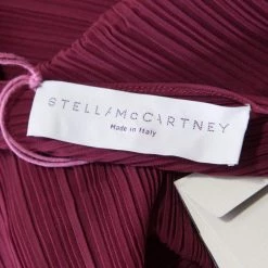 Stella McCartney Bordeaux Plisse Wrap Top S For Women -Stella McCartney Sales luxury women stella mccartney new clothes p179538 003