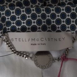 Stella McCartney Blue & White Print Heavy Applique Detail Oversized Blazer M For Women -Stella McCartney Sales luxury women stella mccartney new clothes p223521 003