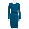 Stella McCartney Teal Stretch Knit Embellished Sheath Dress S For Women -Stella McCartney Sales luxury women stella mccartney new clothes p298093 005