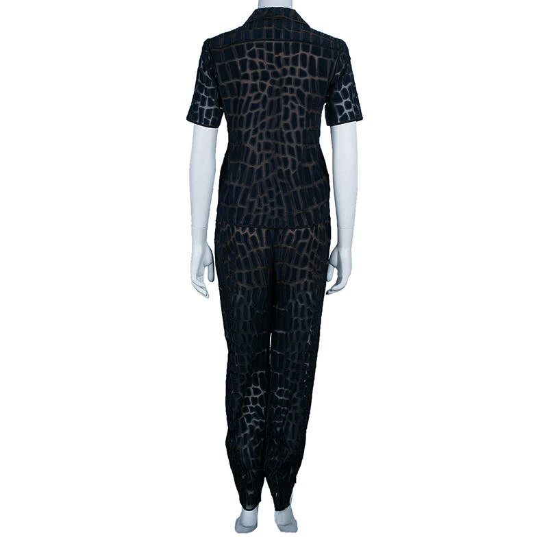 Stella McCartney Navy Textured Top XS And Pants Set S For Women 5 Stella McCartney Navy Textured Top XS And Pants Set S For Women - Image 3