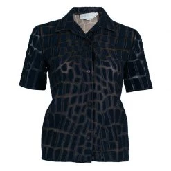 Stella McCartney Navy Textured Top XS And Pants Set S For Women 21 Stella McCartney Navy Textured Top XS And Pants Set S For Women -Stella McCartney Sales luxury women stella mccartney new clothes p44826 0004