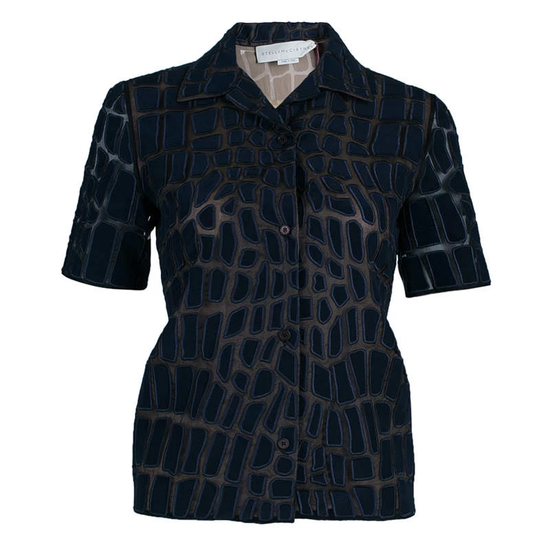 Stella McCartney Navy Textured Top XS And Pants Set S For Women 6 Stella McCartney Navy Textured Top XS And Pants Set S For Women - Image 4