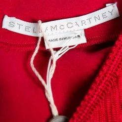 Stella McCartney Red Crepe Sleeveless Fringed Top S For Women -Stella McCartney Sales luxury women stella mccartney new clothes p455129 1624384094 006