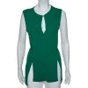 Stella McCartney Green Jersey Pleated Front Detail Top M For Women -Stella McCartney Sales luxury women stella mccartney new clothes p493220 004