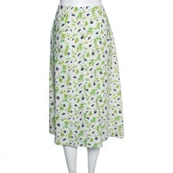 Stella McCartney Multicolor Floral Printed Crepe Midi Skirt S For Women 12 Stella McCartney Multicolor Floral Printed Crepe Midi Skirt S For Women -Stella McCartney Sales luxury women stella mccartney new clothes p614261 005