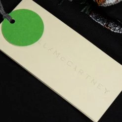 Stella McCartney Black Cotton Tiger Embroidered Short Sleeve T-Shirt M For Women -Stella McCartney Sales luxury women stella mccartney new clothes p644174 004