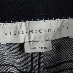 Stella McCartney Black Denim Zip Embellishment Detail Ankle Grazer Jeans S For Women -Stella McCartney Sales luxury women stella mccartney new clothes p87670 004