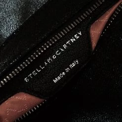 Stella McCartney Black Faux Leather Falabella Fold Over Clutch For Women -Stella McCartney Sales luxury women stella mccartney new handbags p100940 0008