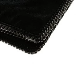 Stella McCartney Black Faux Leather Falabella Fold Over Clutch For Women -Stella McCartney Sales luxury women stella mccartney new handbags p100940 0010