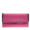 Stella McCartney Pink Faux Suede Falabella Flap Wallet For Women -Stella McCartney Sales luxury women stella mccartney new handbags p115051 001