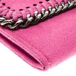 Stella McCartney Pink Faux Suede Falabella Flap Wallet For Women 20 Stella McCartney Pink Faux Suede Falabella Flap Wallet For Women -Stella McCartney Sales luxury women stella mccartney new handbags p115051 009