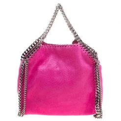 Stella McCartney Metallic Pink Faux Leather Mini Falabella Tote For Women -Stella McCartney Sales luxury women stella mccartney new handbags p115080 0005