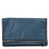 Stella McCartney Blue Falabella Shaggy Deer Foldover Clutch For Women -Stella McCartney Sales luxury women stella mccartney new handbags p17845 001