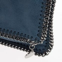 Stella McCartney Blue Falabella Shaggy Deer Foldover Clutch For Women -Stella McCartney Sales luxury women stella mccartney new handbags p17845 008