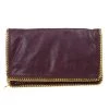 Stella McCartney Falabella Shaggy Deer Burgundy Fold Over Clutch For Women -Stella McCartney Sales luxury women stella mccartney new handbags p25221 001