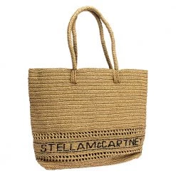 Stella McCartney Beige Raffia Logo Tote For Women -Stella McCartney Sales luxury women stella mccartney new handbags p280546 004