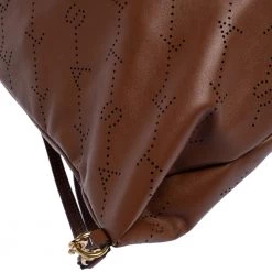 Stella McCartney Camel Logo Perforated Faux Leather Drawstring Backpack For Women -Stella McCartney Sales luxury women stella mccartney new handbags p320191 012