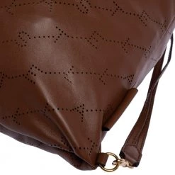Stella McCartney Camel Logo Perforated Faux Leather Drawstring Backpack For Women -Stella McCartney Sales luxury women stella mccartney new handbags p320191 013