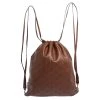 Stella McCartney Camel Logo Perforated Faux Leather Drawstring Backpack For Women -Stella McCartney Sales luxury women stella mccartney new handbags p320191 014