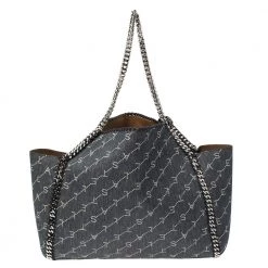 Stella McCartney Blue/Brown Monogram Fabric Falabella Reversible Tote For Women -Stella McCartney Sales luxury women stella mccartney new handbags p335360 005