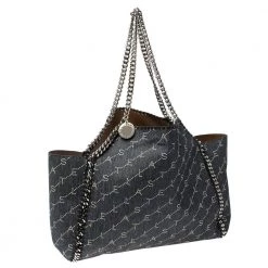 Stella McCartney Blue/Brown Monogram Fabric Falabella Reversible Tote For Women -Stella McCartney Sales luxury women stella mccartney new handbags p335360 006