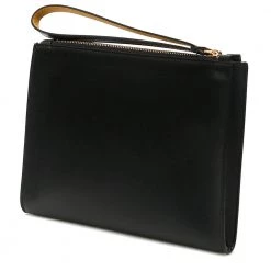 Stella McCartney Black Leather Flap Zip Logo Clutch For Women -Stella McCartney Sales luxury women stella mccartney new handbags p346699 002