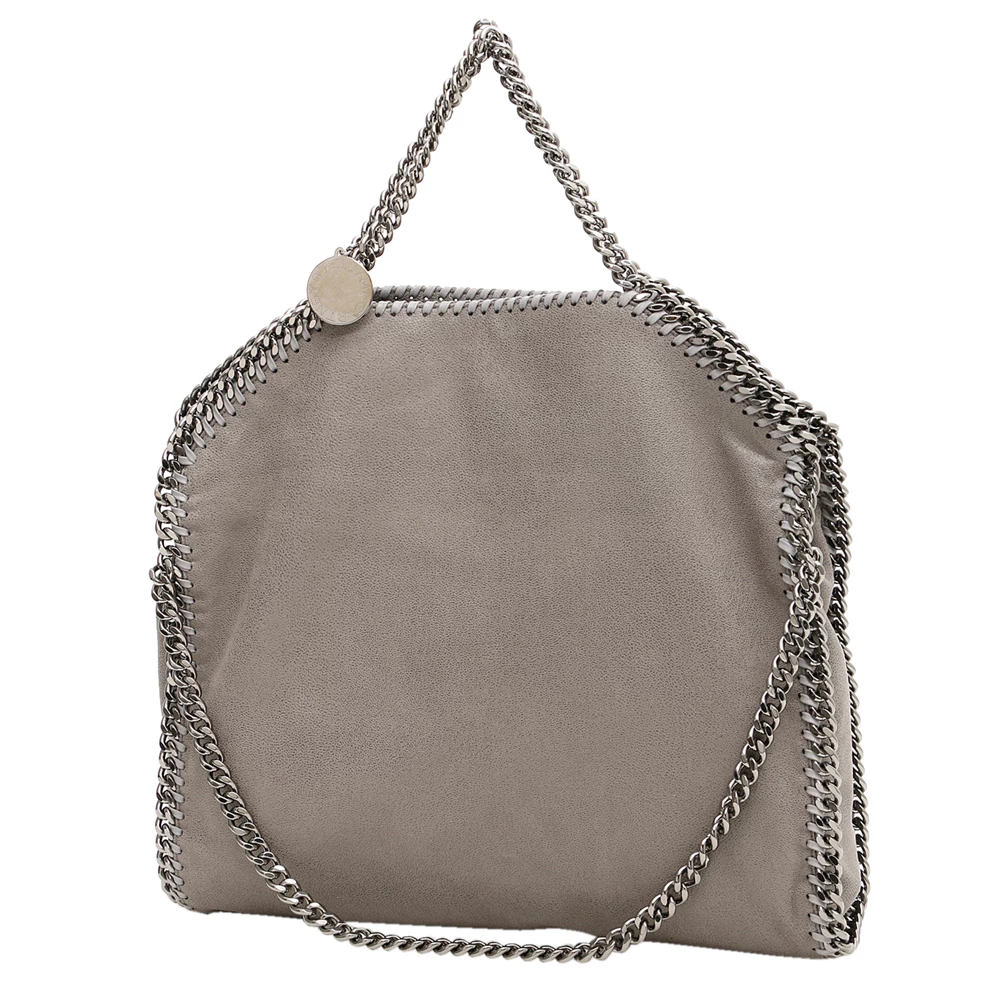 Stella McCartney Grey Leather Chain Falabella Tote Bag For Women 3 Stella McCartney Grey Leather Chain Falabella Tote Bag For Women