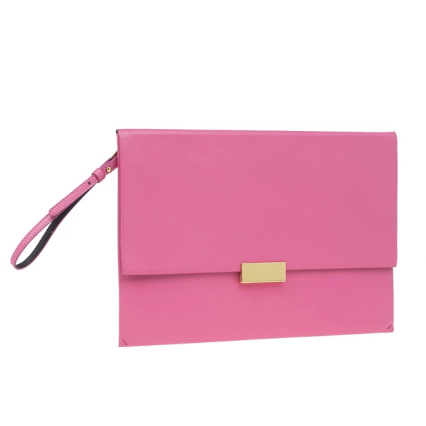 Stella McCartney Pink Leather Beckett Clutch For Women 5 Stella McCartney Pink Leather Beckett Clutch For Women - Image 3