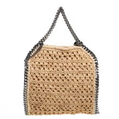 Stella Mccartney Beige Raffia Mini Falabella Tote For Women -Stella McCartney Sales luxury women stella mccartney new handbags p427309 003
