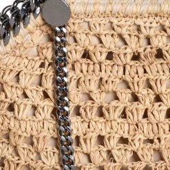 Stella Mccartney Beige Raffia Mini Falabella Tote For Women -Stella McCartney Sales luxury women stella mccartney new handbags p427309 007