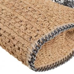Stella Mccartney Beige Raffia Mini Falabella Tote For Women -Stella McCartney Sales luxury women stella mccartney new handbags p427309 008