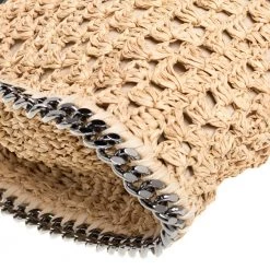Stella Mccartney Beige Raffia Mini Falabella Tote For Women -Stella McCartney Sales luxury women stella mccartney new handbags p427309 010